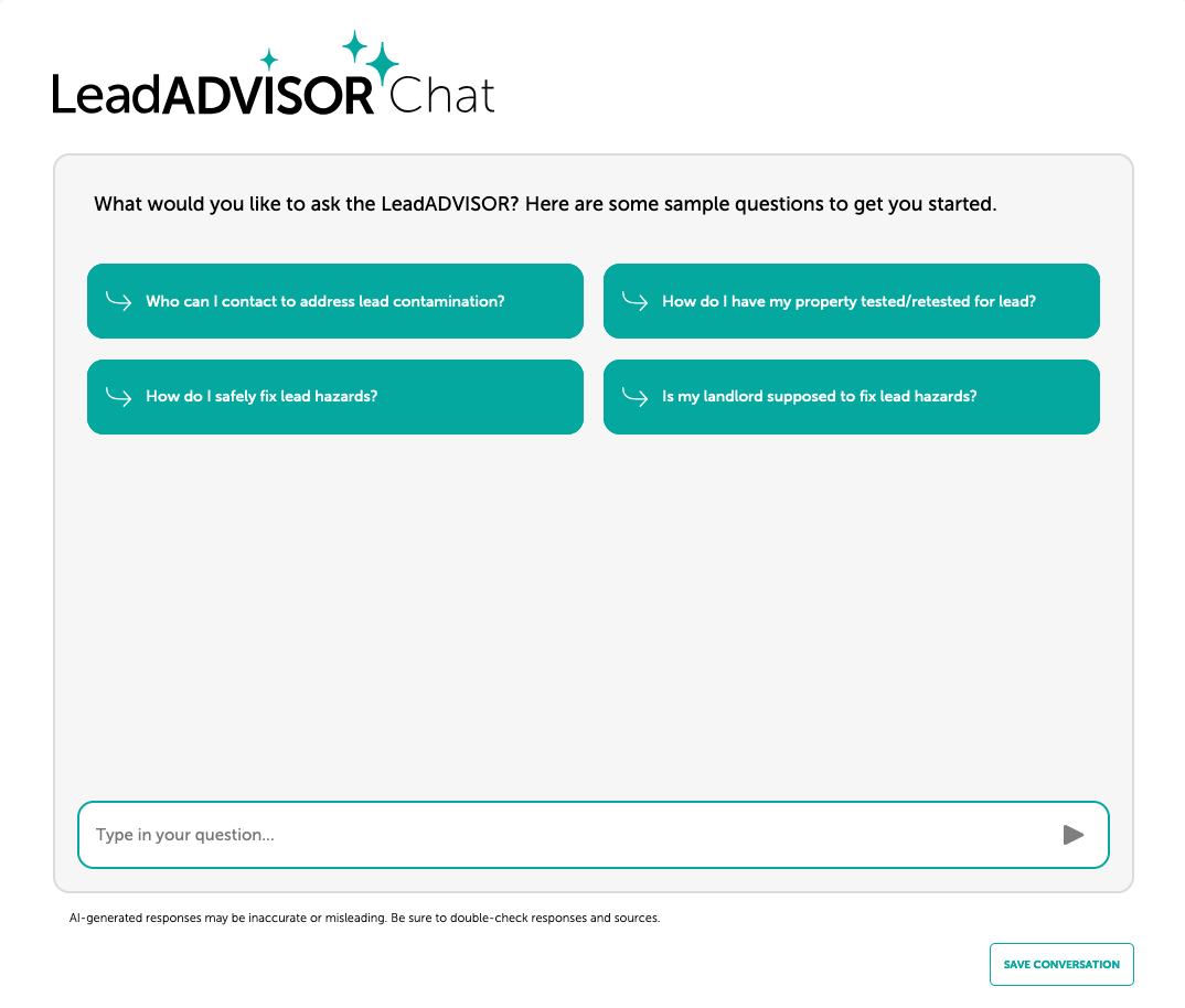 Lead advisor chat screen