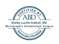 certification seal from the ABD for Shelby Kubicki in micrographic dermatologic surgery