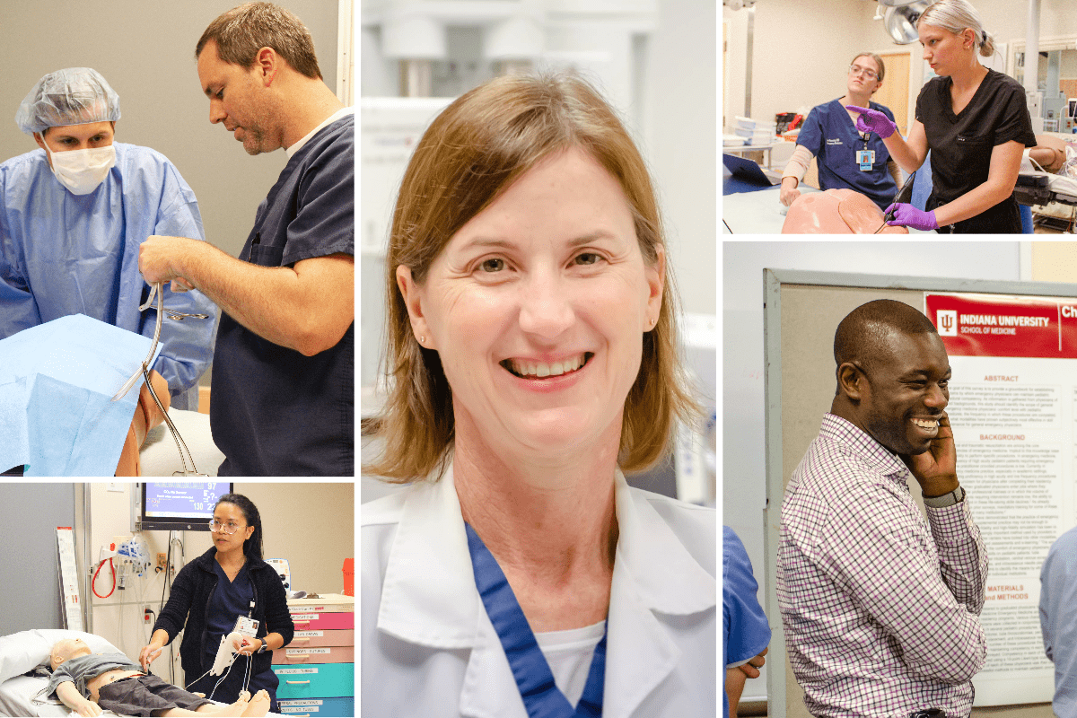 Faculty teaching learners various practices of emergency  medicine.