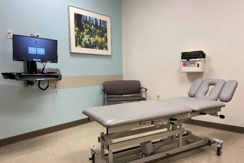 an exam table at the family medicine clinic