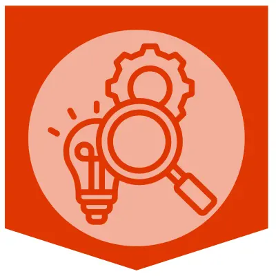 Discover illustration on a orange background
