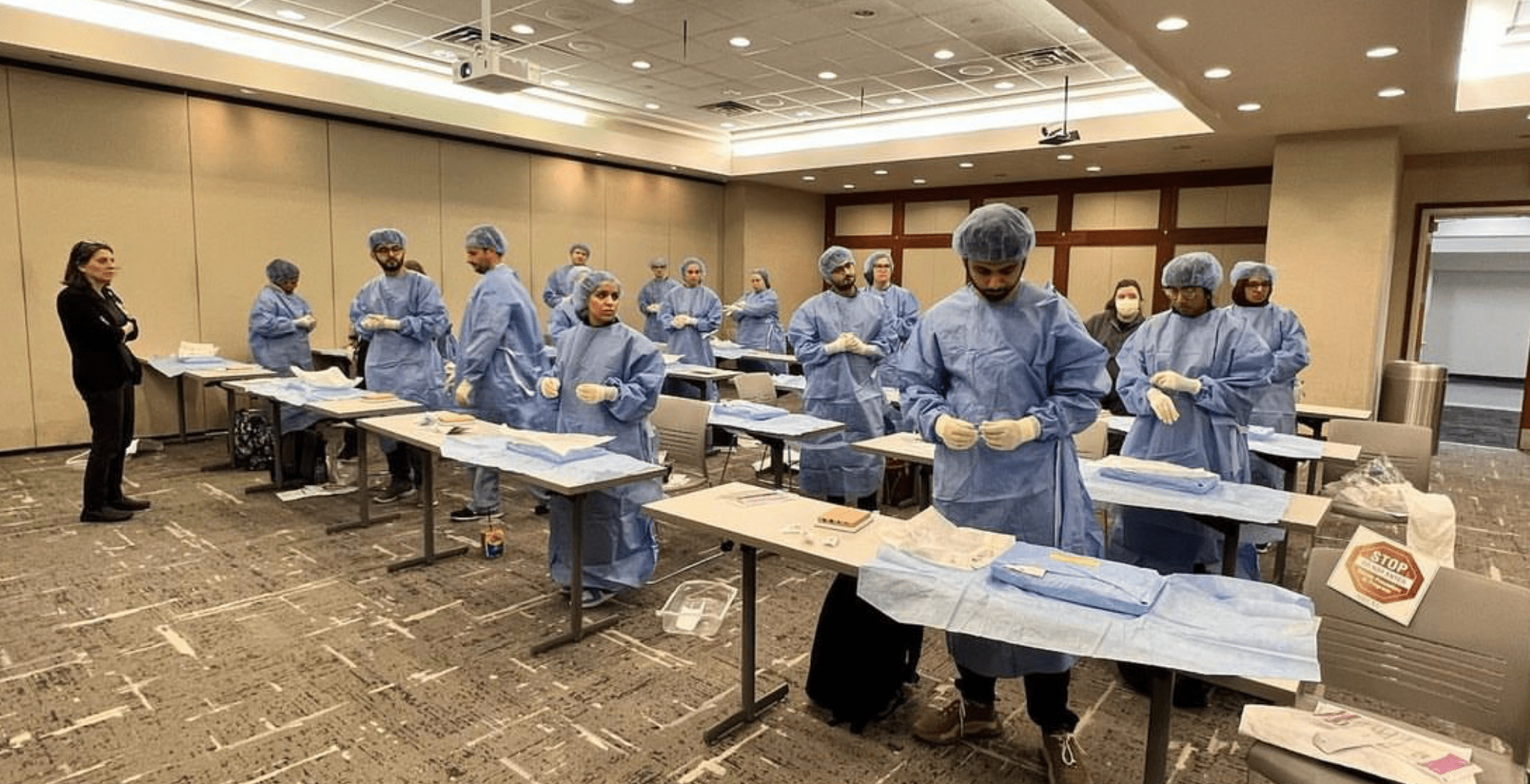 Residents being led through an educational seminar.