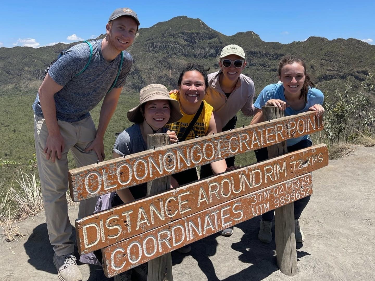 IM residents hiking on a global health rotation