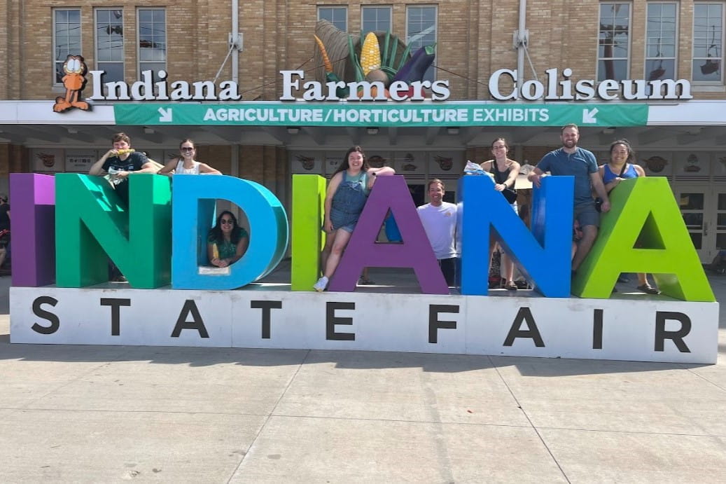 people with INDIANA fair sign