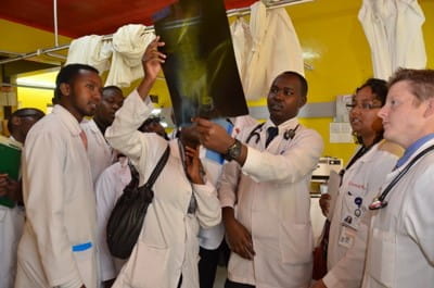 providers in kenya review an xray together