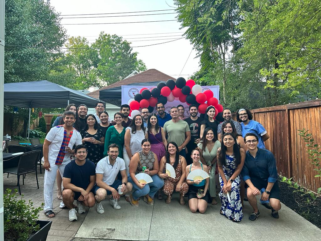group photo at party
