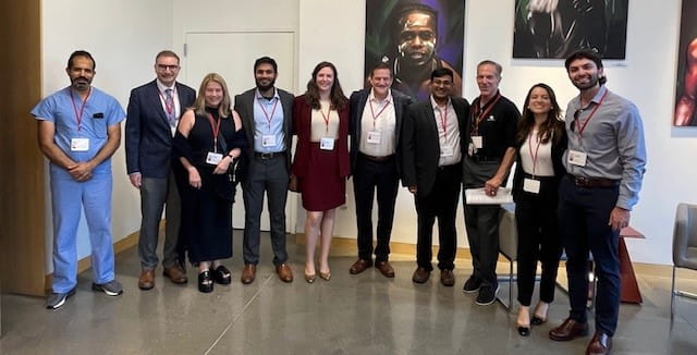 Group photo of faculty and fellows smiling at the June 2024 IU Gut Club Meeting.