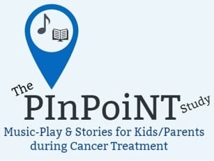 pinpoint study logo with a map pin icon