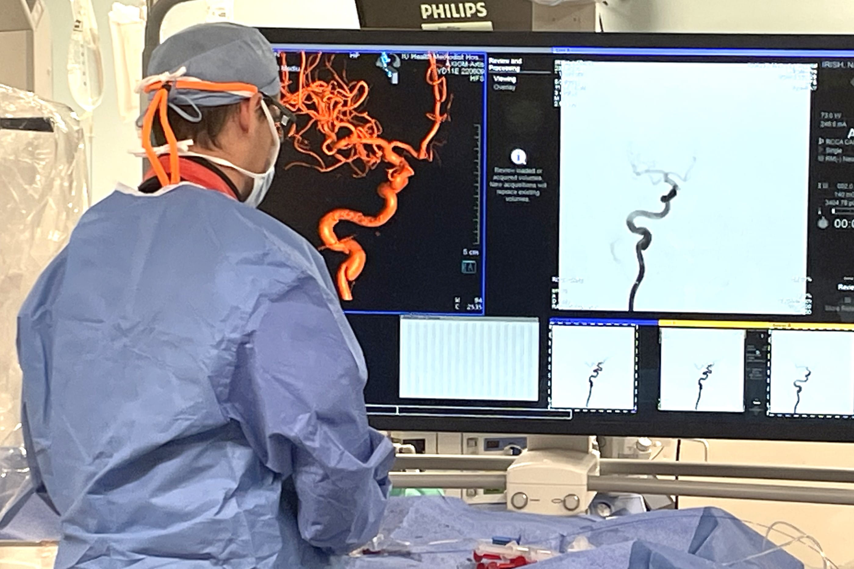 a surgeon is in the IR