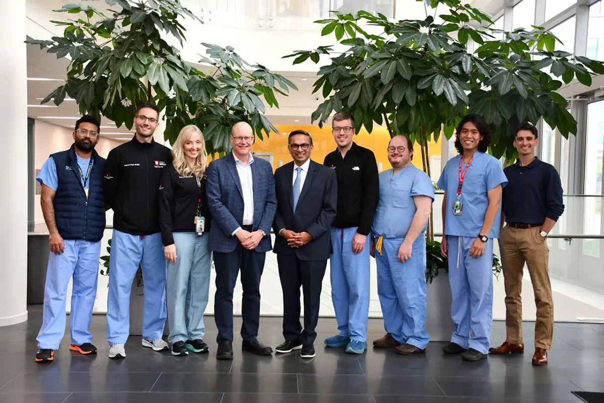 Neurosurgery residents with the 2026 Frew Lecturer Dr. Jaimie Henderson