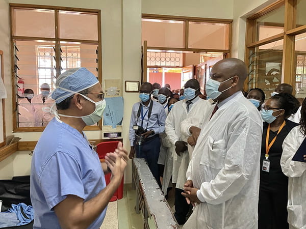Mitesh Shah, MD teaching in Kenya hospital