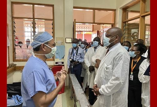 Mitesh Shah, MD, teaches physicians and trainees at Moi University. Mitesh Shah, MD teaching in Kenya hospital