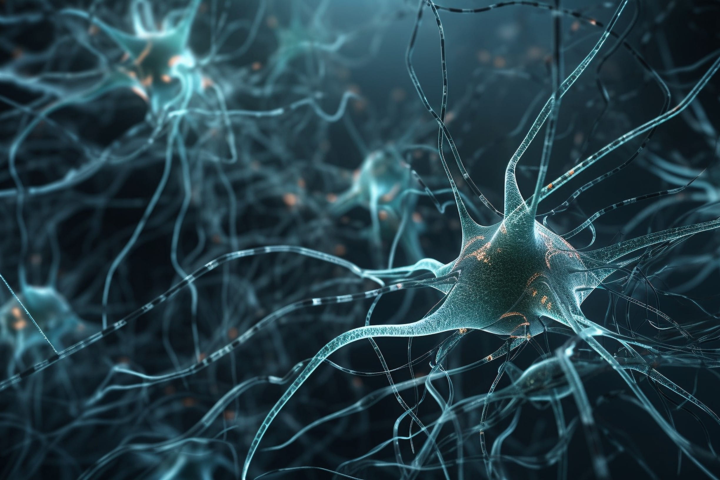 a generated image of neurons
