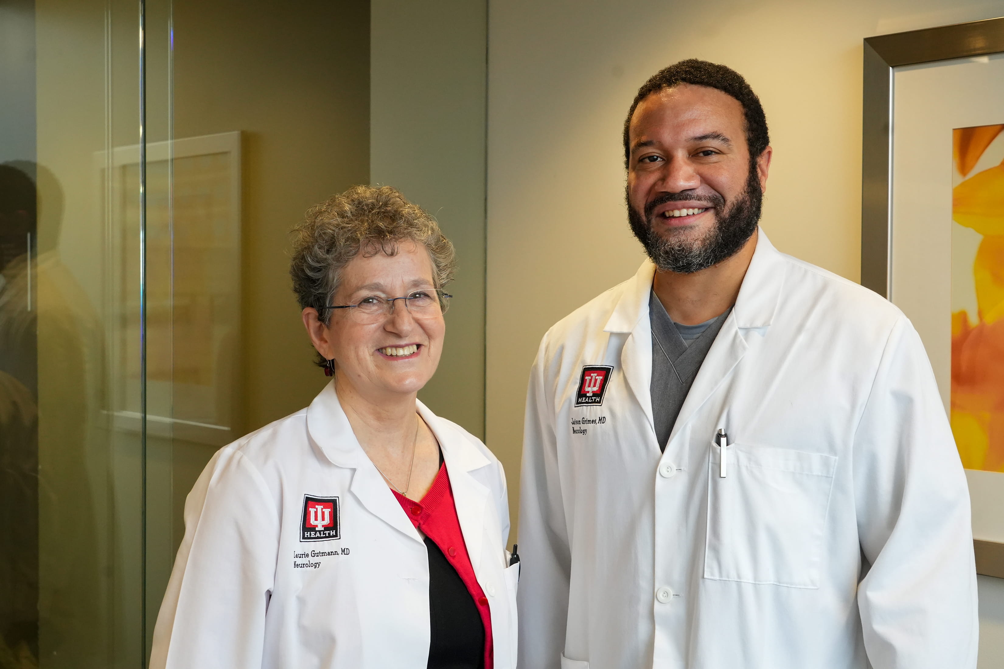 Drs. Laurie Gutmann and Jaison Grimes pose for a photo