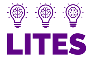study logo says "LITES" with the outline of three light bulbs above the text. Each bulb has a brain icon inside it.