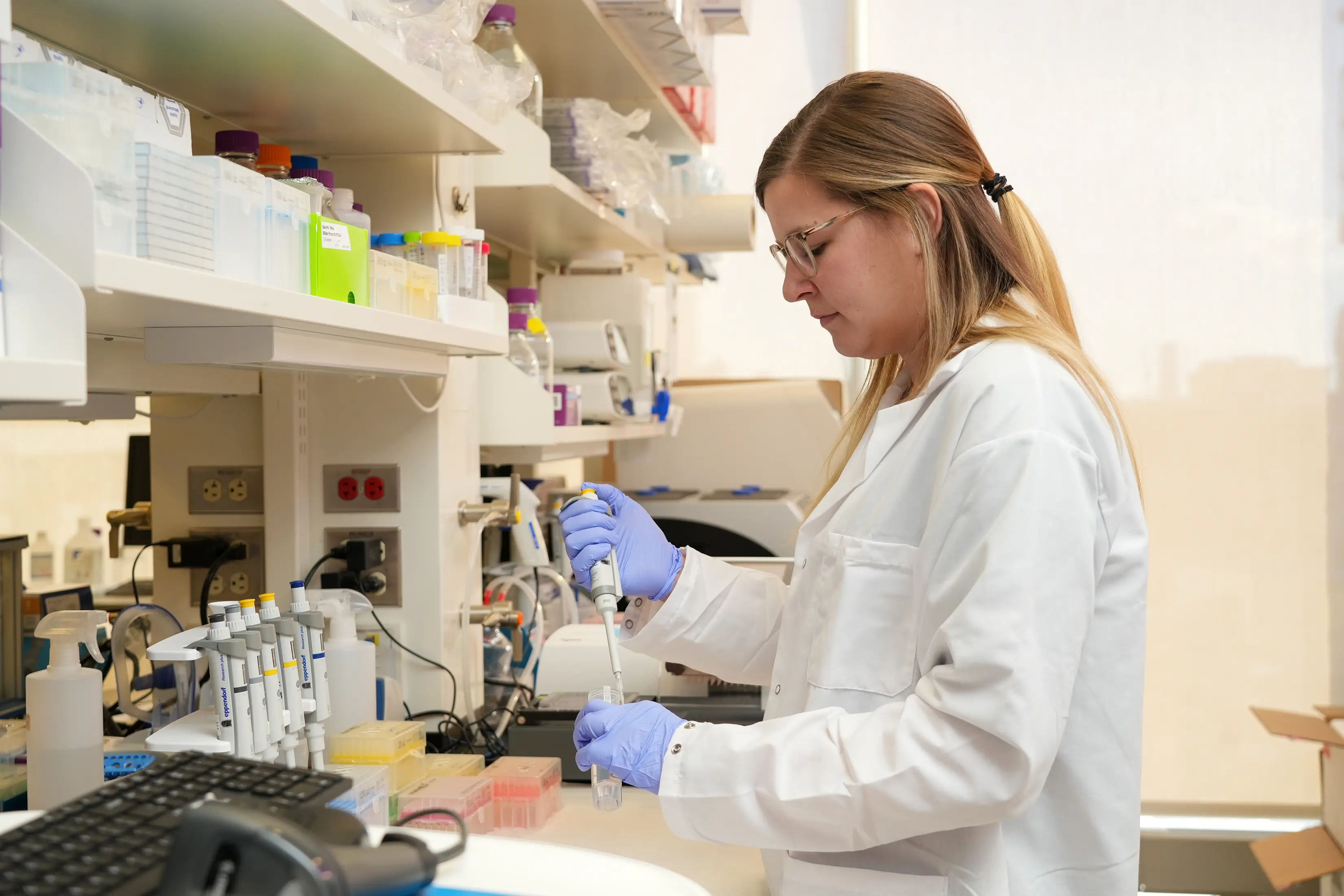 Female researcher in a lab