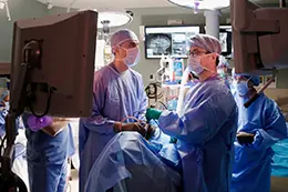 Doctors performing surgery