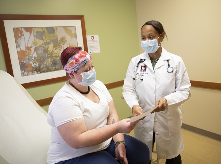 Patient and doctor speaking