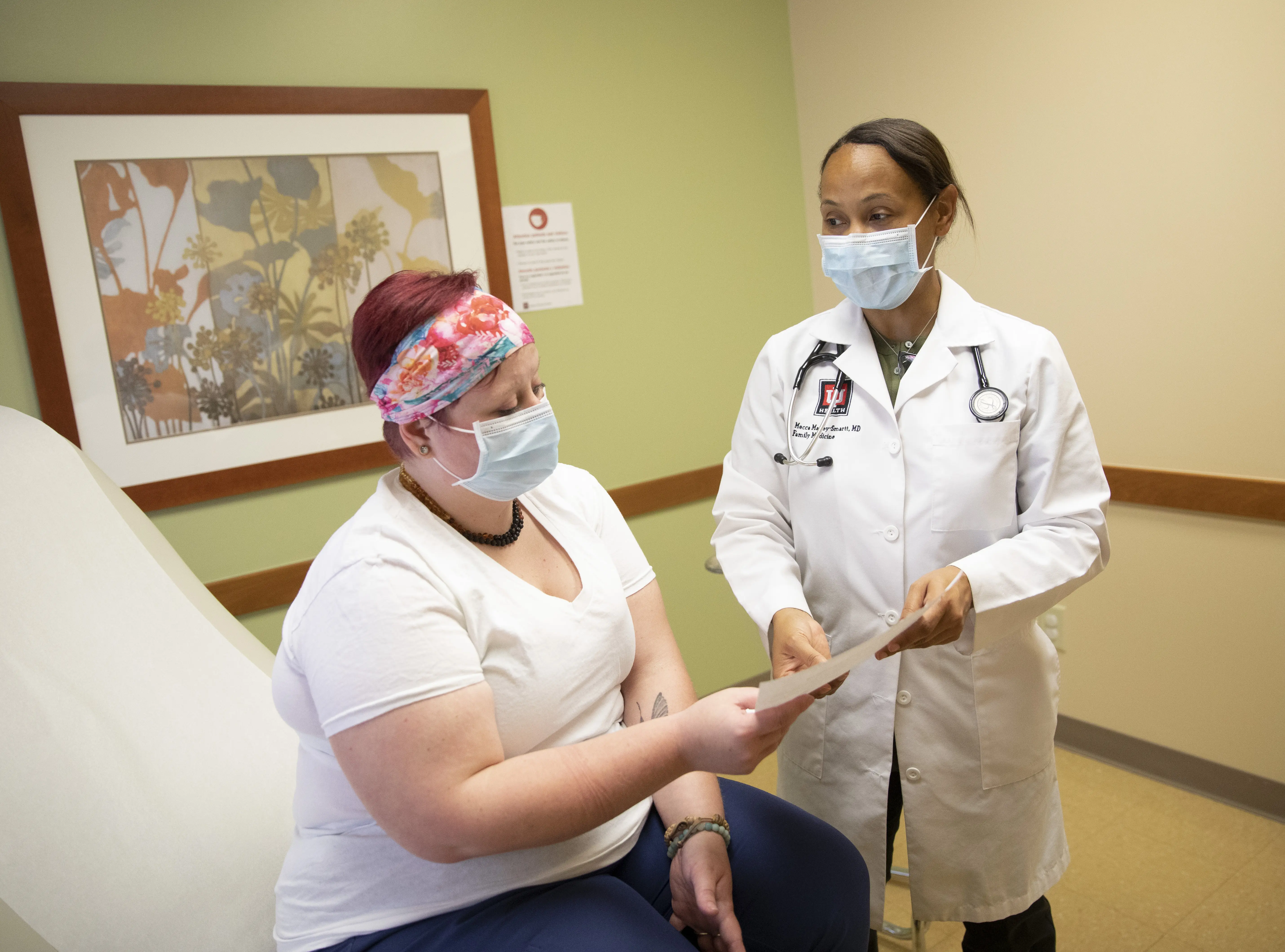 Patient and doctor speaking