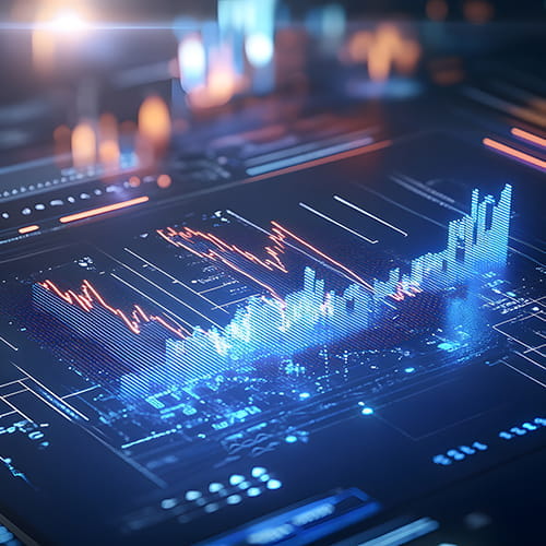 Bar graphs in a futuristic view