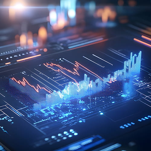 Bar graphs in a futuristic view