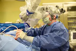 Dr. Nelson working on a surgery