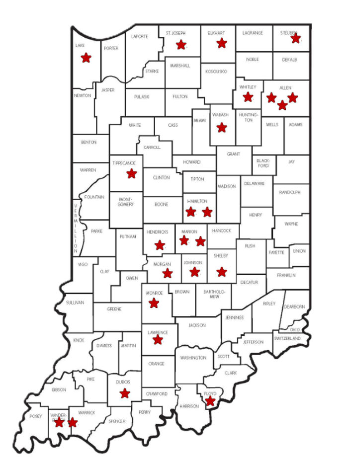 EAE Hub locations in Indiana