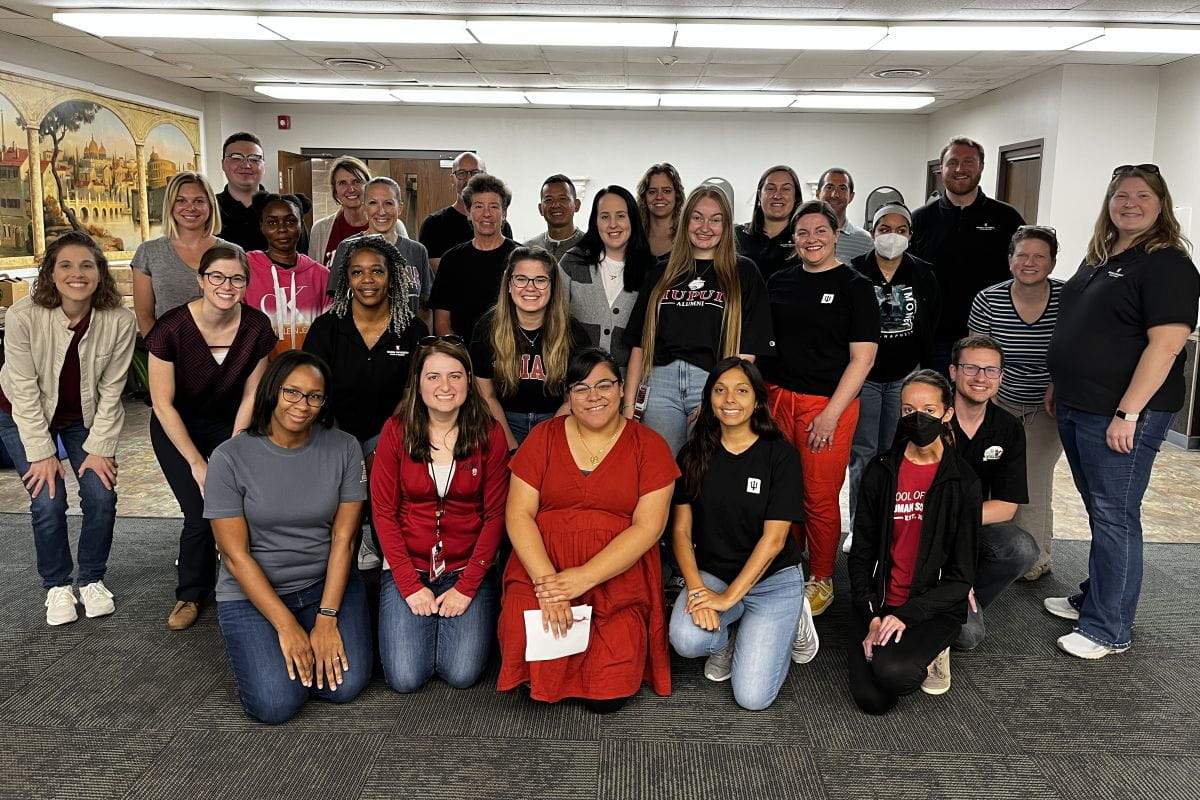 Nearly 30 members of the overdose lifeline team in a large group photo
