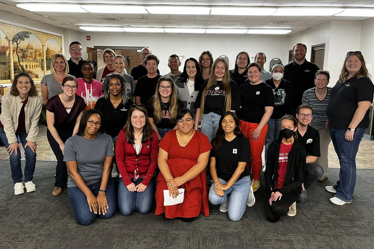 Nearly 30 members of the overdose lifeline team in a large group photo