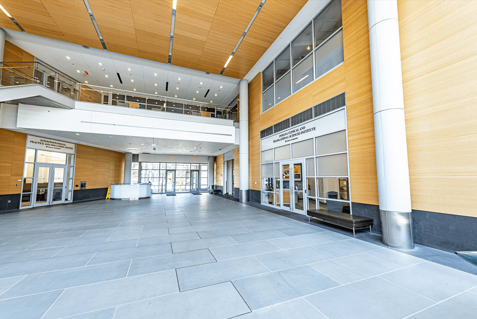 Inside atrium of HITS building