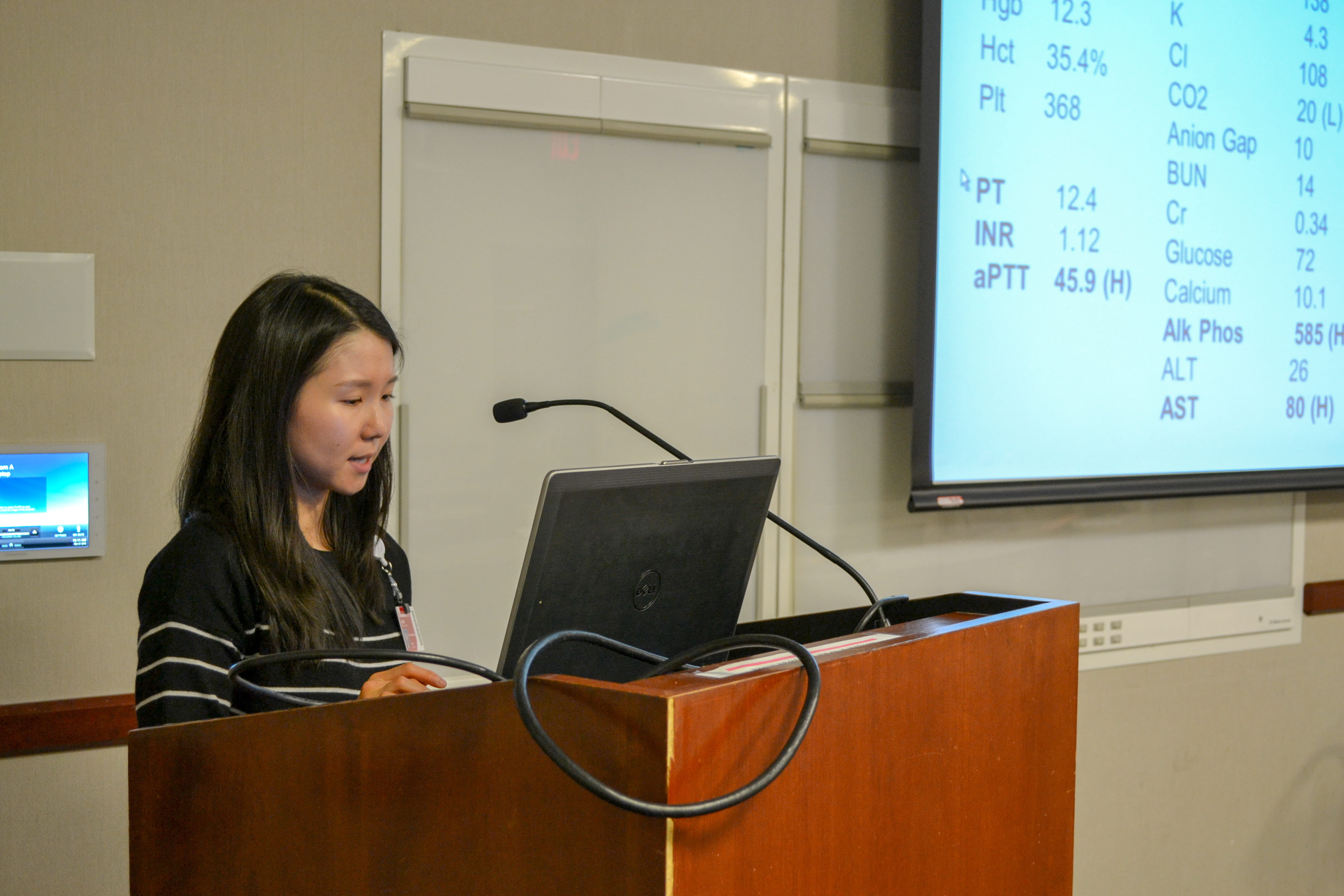 Pediatric resident presents during pediatric endocrinology division meeting