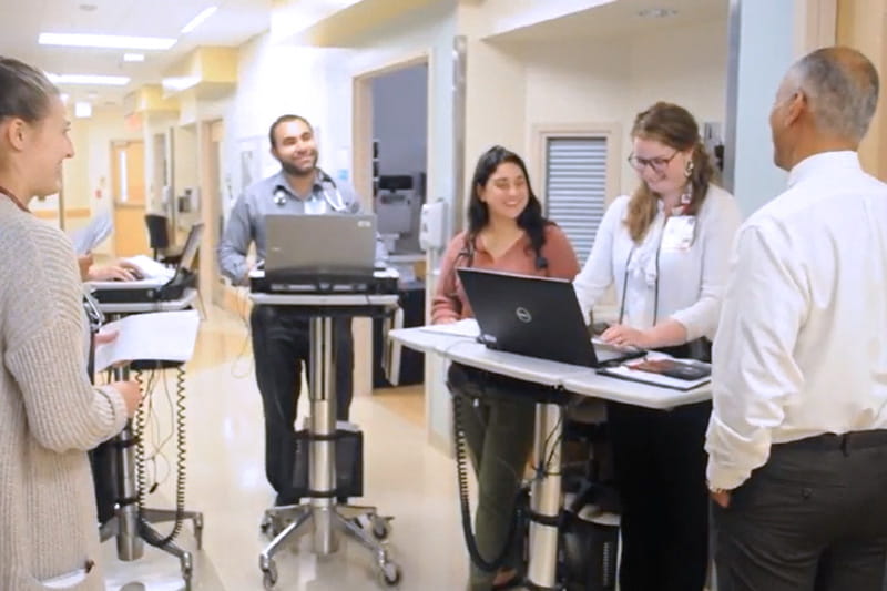 fellows on rounds in the clinic
