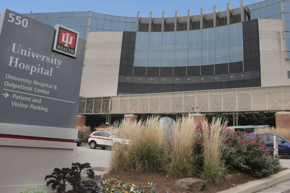 IU Health University Hospital Front Entrance