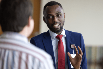 Olawla Ojo, MD, delivers clinical care