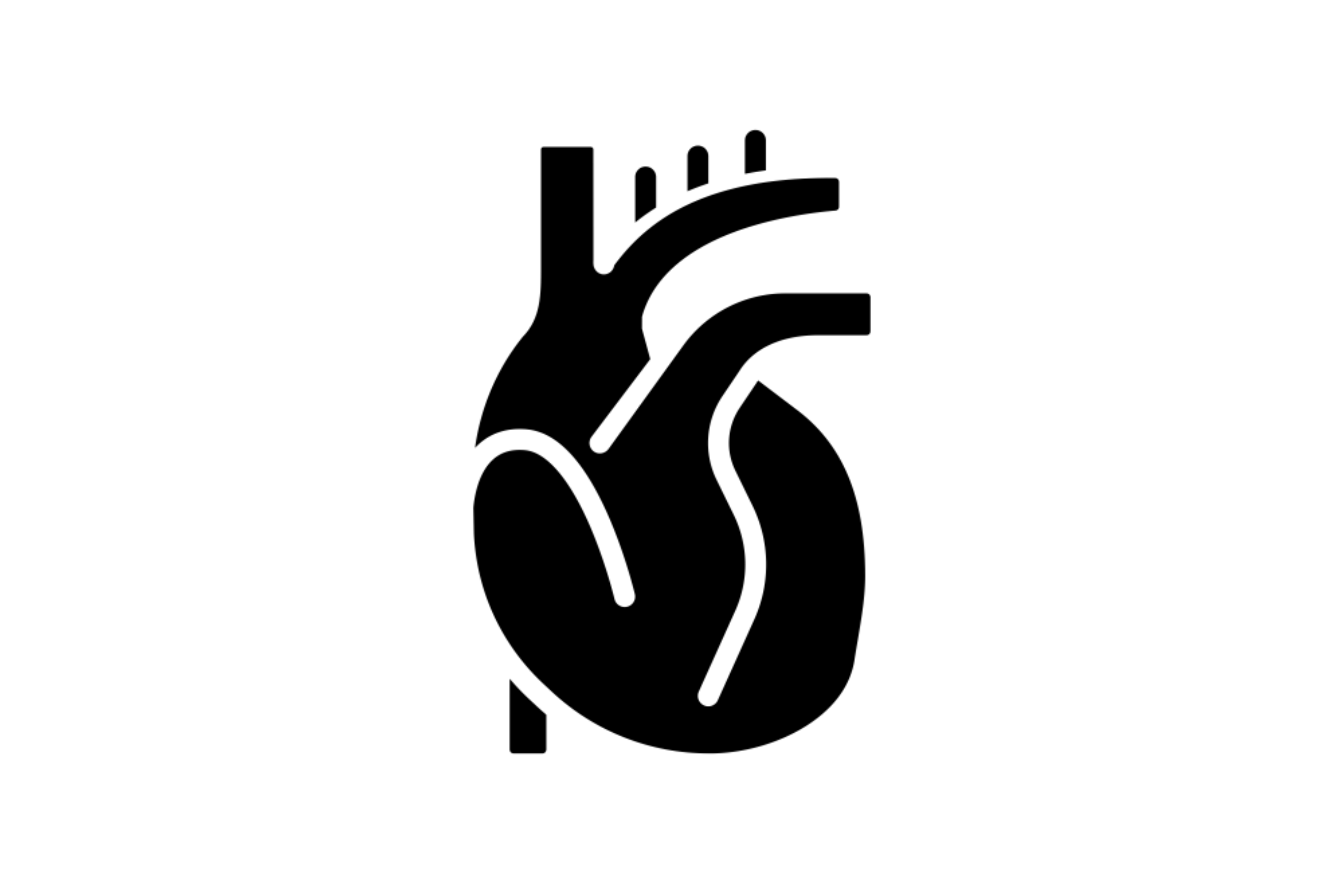 Black icon of a heart.