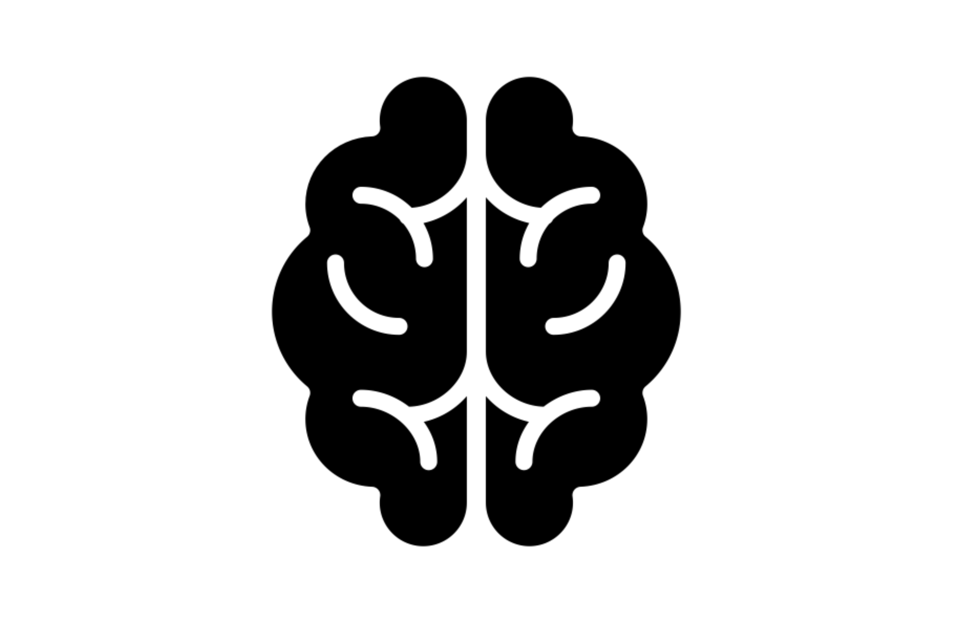 Black icon of a brain.