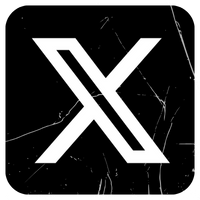 X logo; large white X over black background