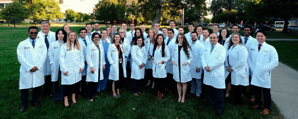 Fall 2023 Plastics Dept group picture with residents, fellows and faculty