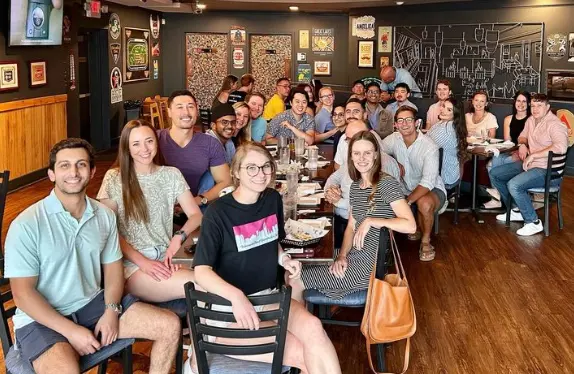 2023 diverse group of plastic surgery residents, fellows, faculty and more at the welcoming event