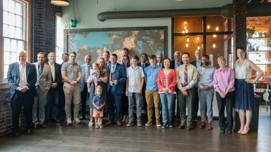 Group photo of people from Dr. Markel's investiture