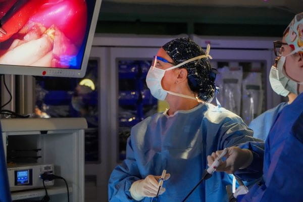 Surgeons operating