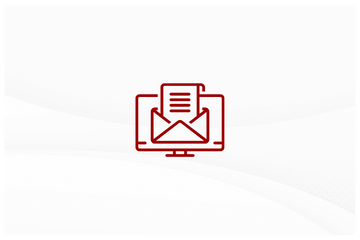 Application Icon in crimson red on a faint white patterned background