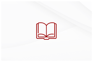 Curriculum icon in crimson red on a faint white patterned background