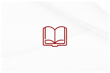Curriculum icon in crimson red on a faint white patterned background