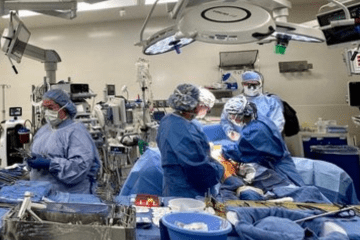 Busy OR vascular surgery day at IU Methodist