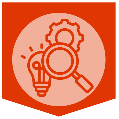 Discover illustration on a orange background