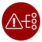 warning sign with decision tree