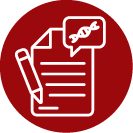 icon with pen on paper