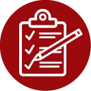 icon of clipboard with pencil checking off tasks