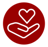 heart in hand icon